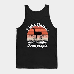 I like llamas and maybe three people Tank Top